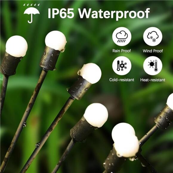 2Pack 16LED Firefly Multicolour Changing Lights,Garden Solar Lights - Picture 5 of 7